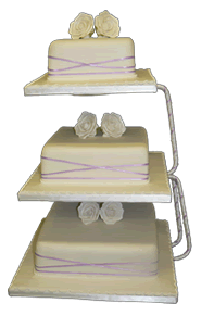Kriss Kross Wedding Cake