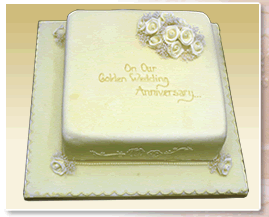 Golden Wedding Cake